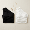 Blusa Franzido Elegante- Alça Única